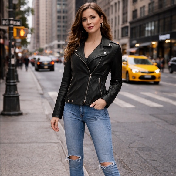 Theyskens' Theory Jackets & Blazers - 100% Lambs Skin Black Leather Jacket | BKE 
Sz S/P Like New | THEYSKEN’S THEORY